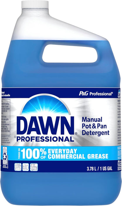 Dawn PRO Manual Pot and Pan Detergent, Dish Soap Liquid for Dishwashing by Hand, Bulk Concentrate for Commercial Use, 1 gal