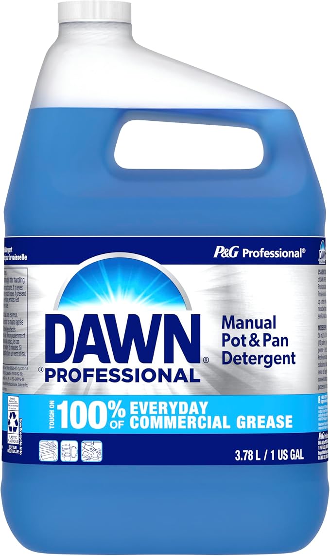 Dawn PRO Manual Pot and Pan Detergent, Dish Soap Liquid for Dishwashing by Hand, Bulk Concentrate for Commercial Use, 1 gal