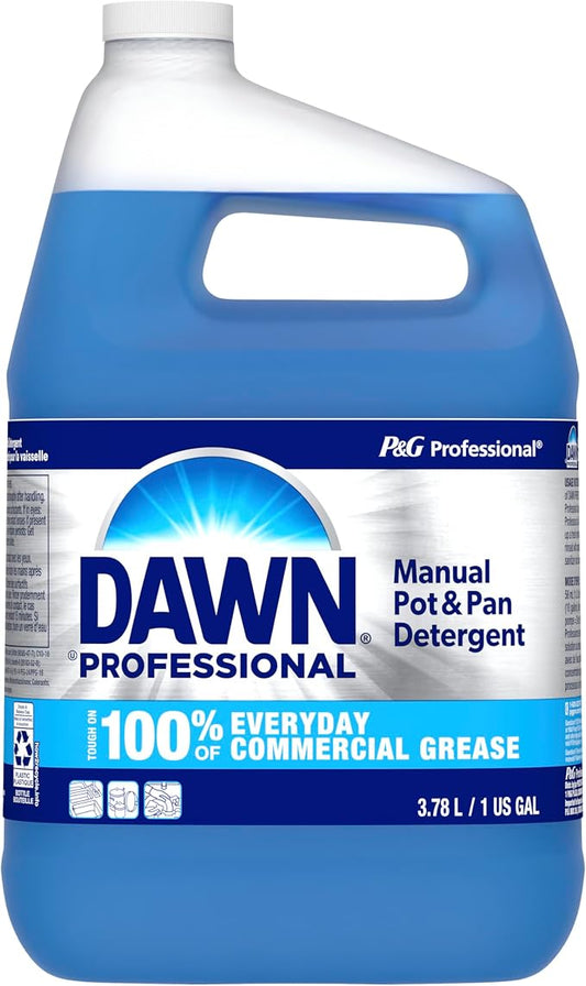 Dawn PRO Manual Pot and Pan Detergent, Dish Soap Liquid for Dishwashing by Hand, Bulk Concentrate for Commercial Use, 1 gal