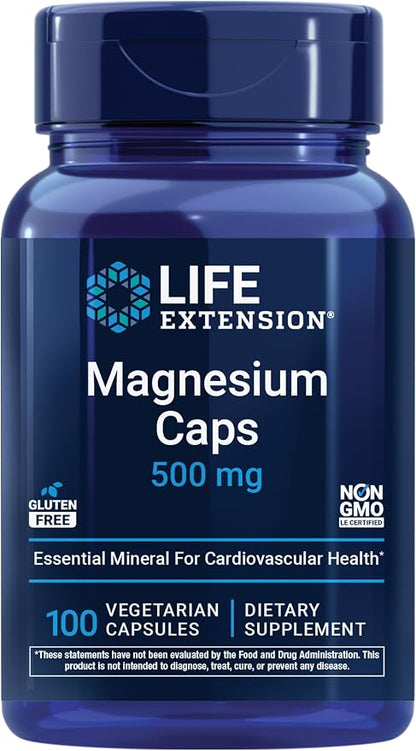 Life Extension Magnesium Caps 500 mg bottle