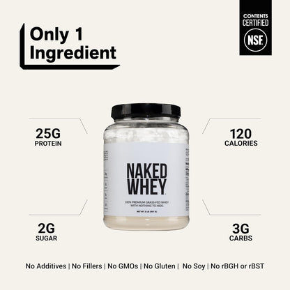 NAKED whey protein powder with one ingredient