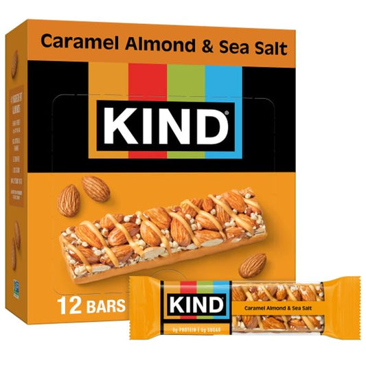 KIND caramel almond sea salt snack bars 12 count