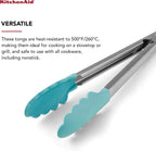 KitchenAid stainless steel tongs with locking mechanism