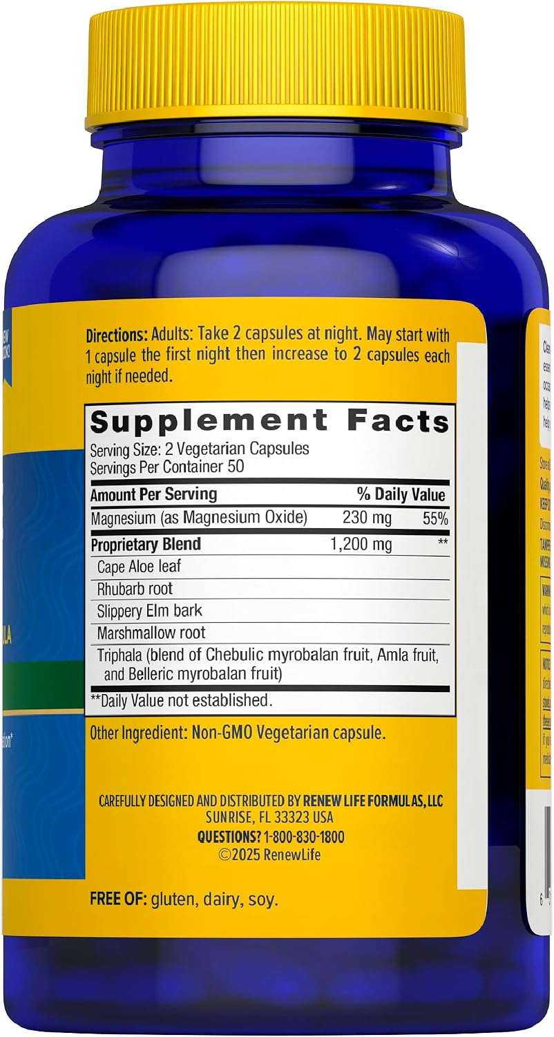 Renew Life Cleanse More herbal and mineral capsules bottle