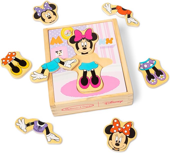 Melissa & Doug Disney Minnie Mouse wooden dress-up puzzle toy