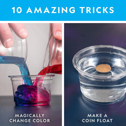 Educational science kit with magic tricks for children