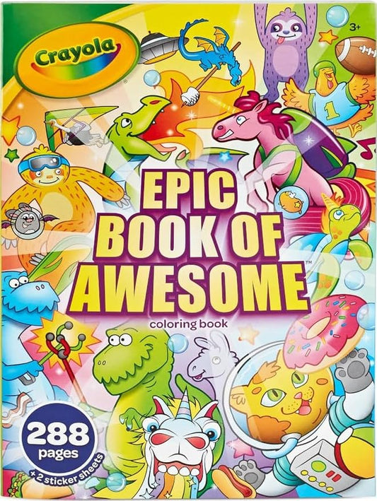 Crayola Epic Book of Awesome 288-page coloring book cover