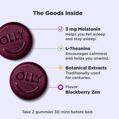 OLLY blackberry mint sleep supplement gummies