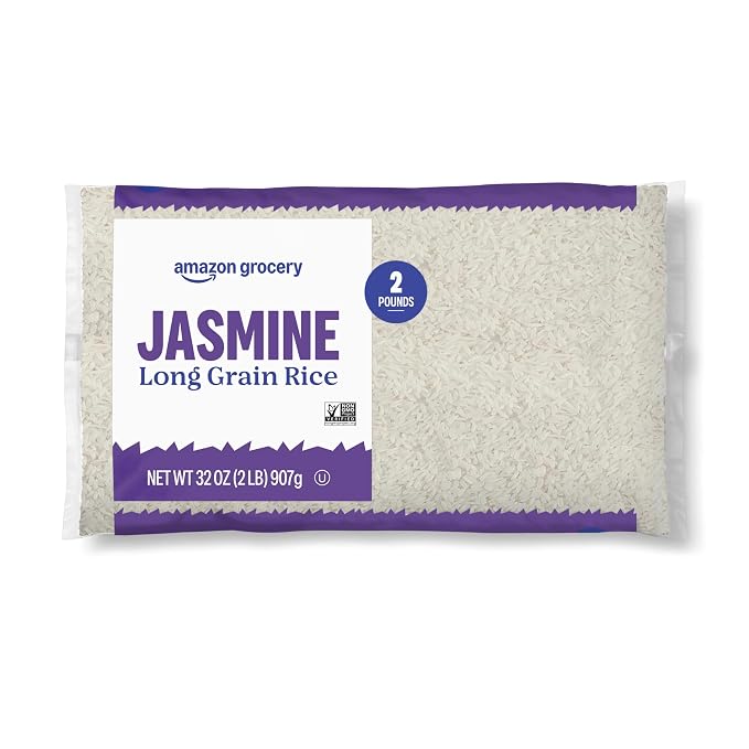 Amazon Grocery jasmine long grain rice 2 lb bag