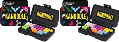 Pocket-sized Kanoodle puzzle with colorful pieces