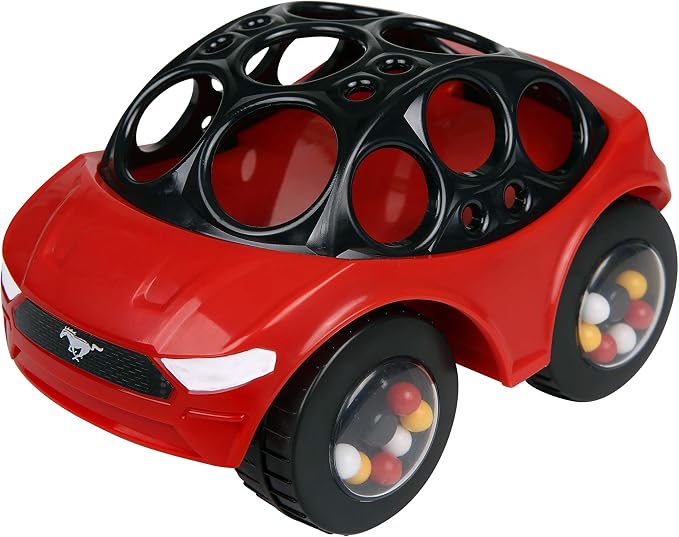 Bright Starts bead-filled tire baby rattle car