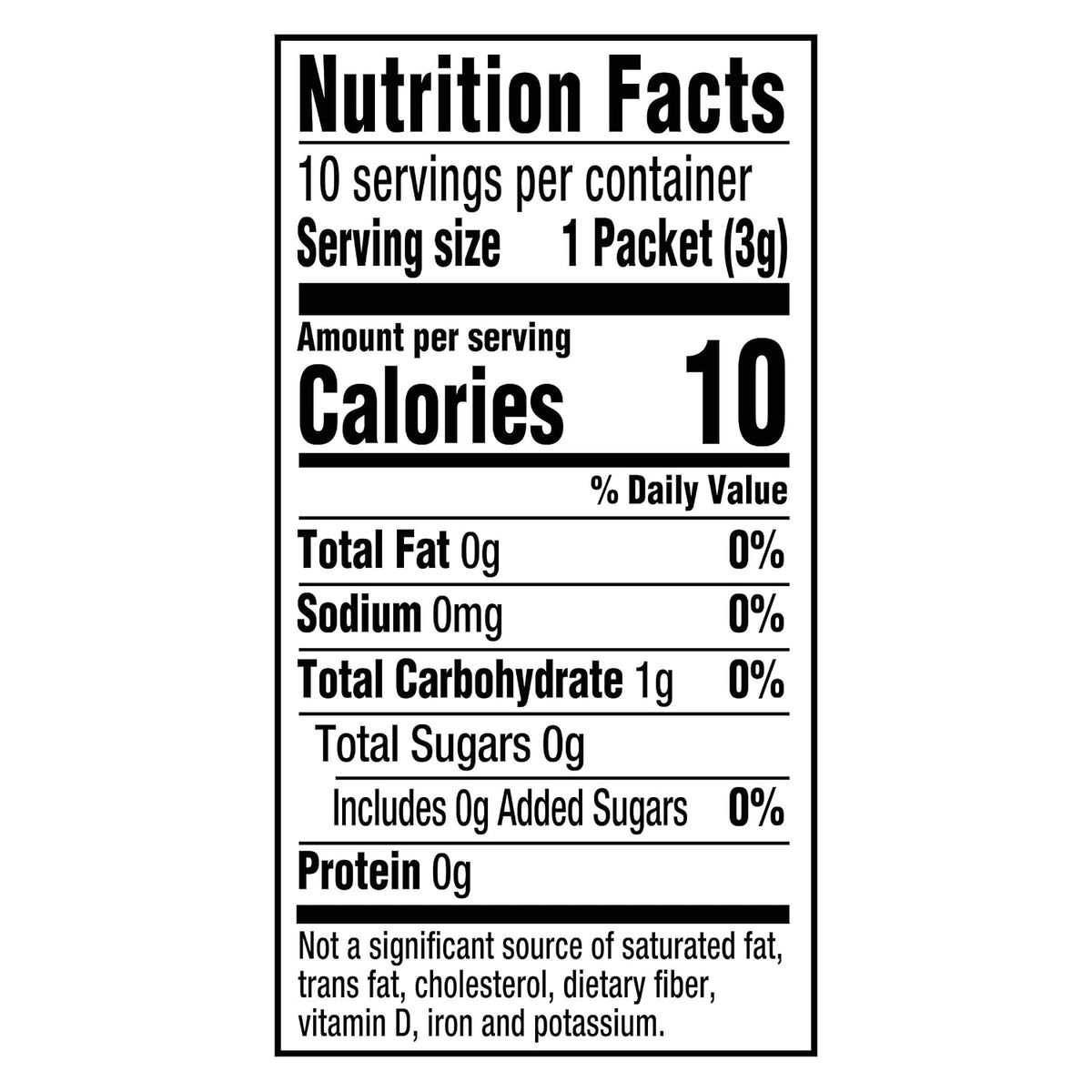 Zero sugar citrus drink mix packets by Crystal Light