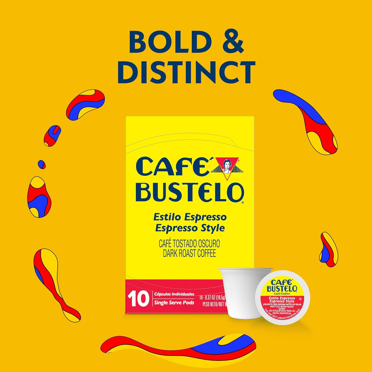 Café Bustelo coffee pods for cafecito and café con leche