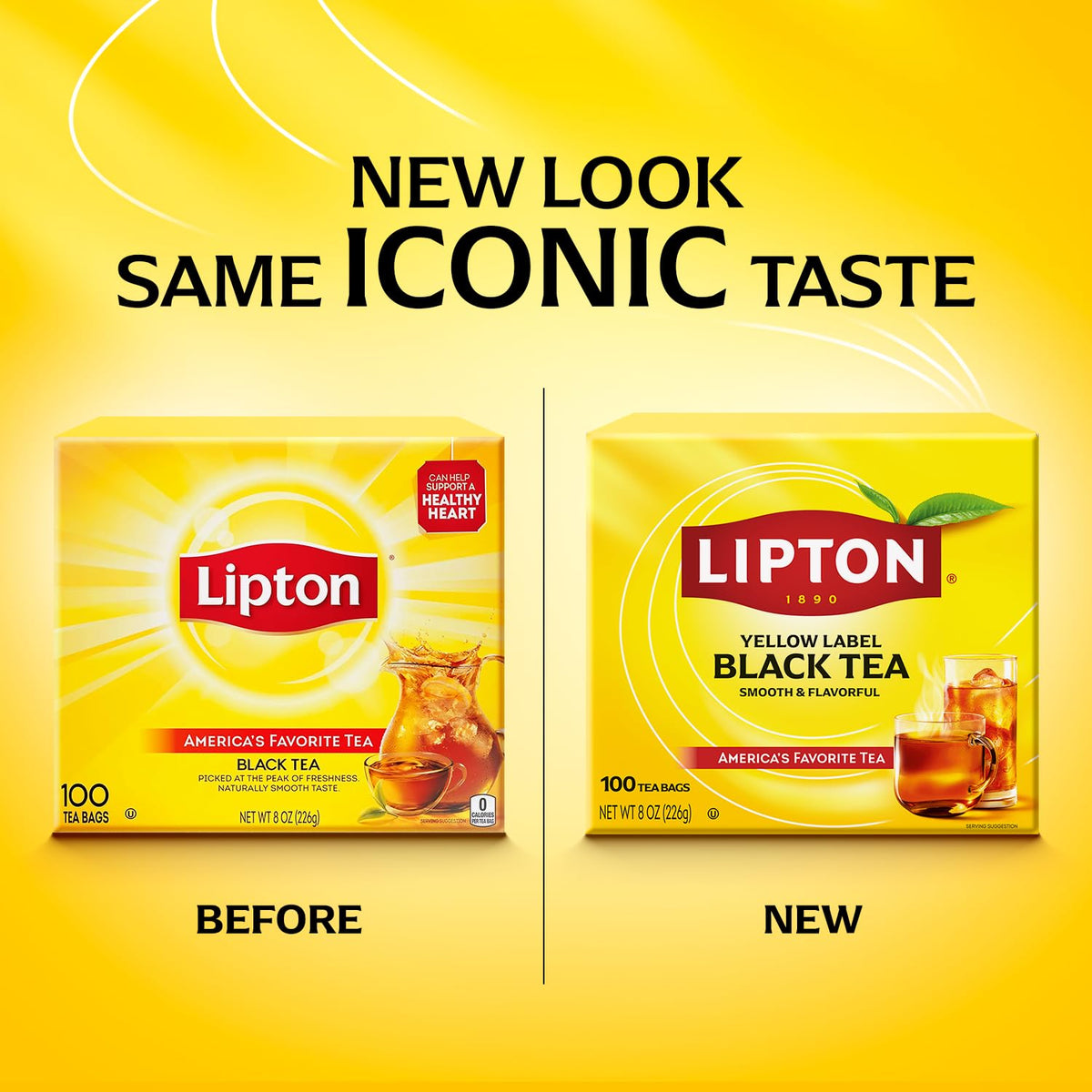 Lipton high caffeine black tea package