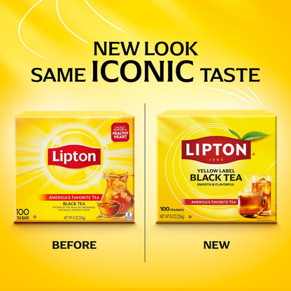 Lipton high caffeine black tea package