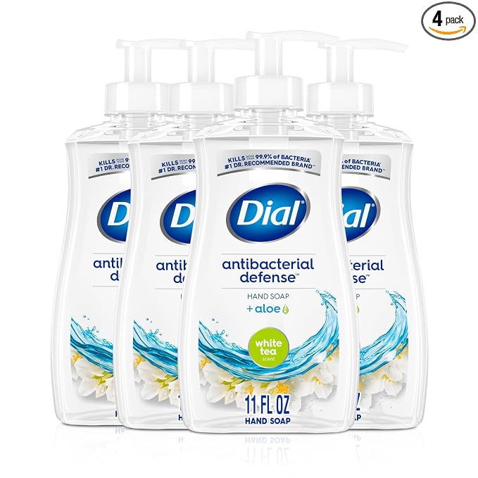 Dial antibacterial liquid hand soap aloe white tea 4 pack