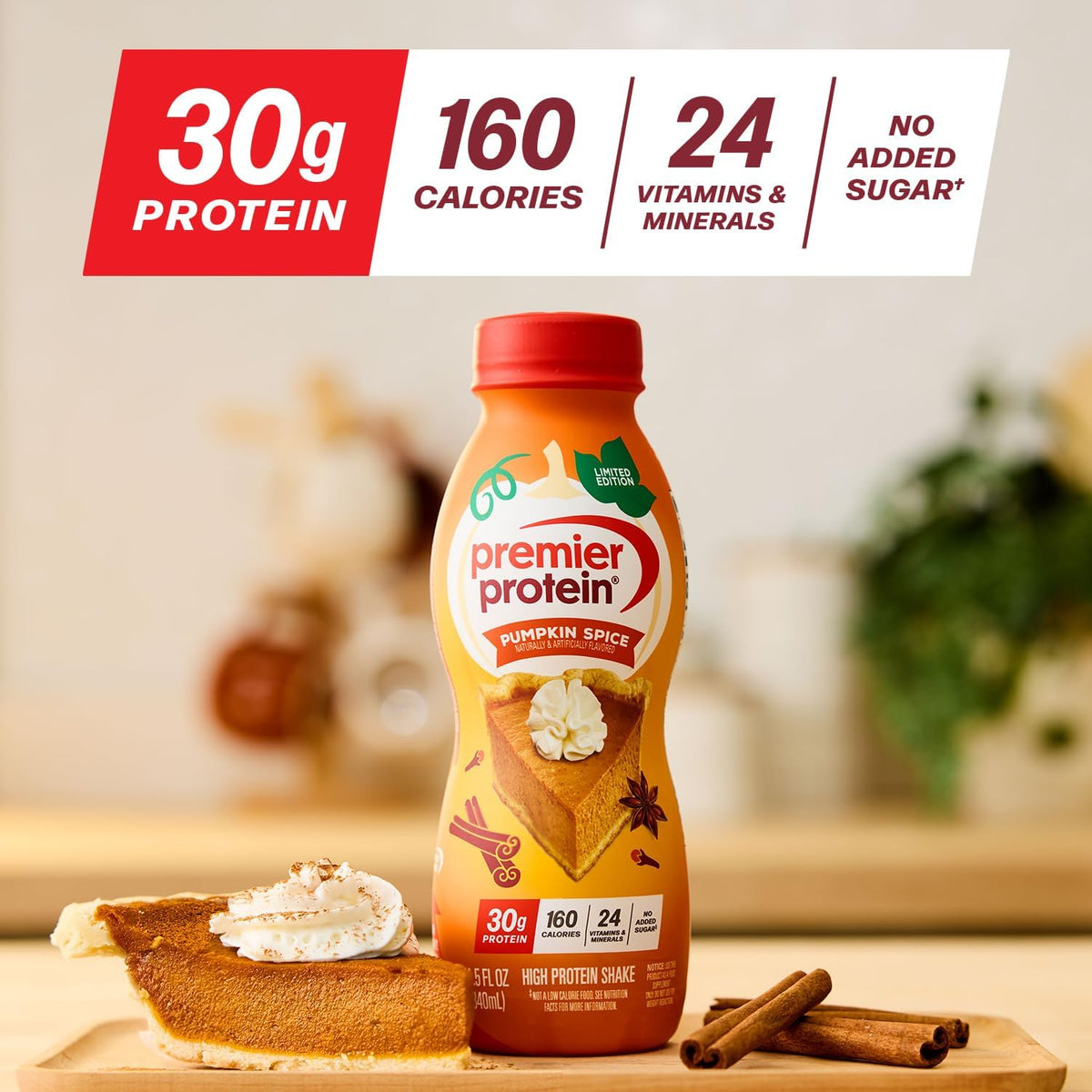 Premier Protein 30g shake with 1g sugar pumpkin spice