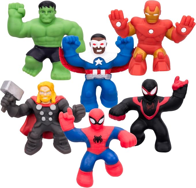 Stretchy Marvel mini figures with Ironman Spider-Man and Hulk