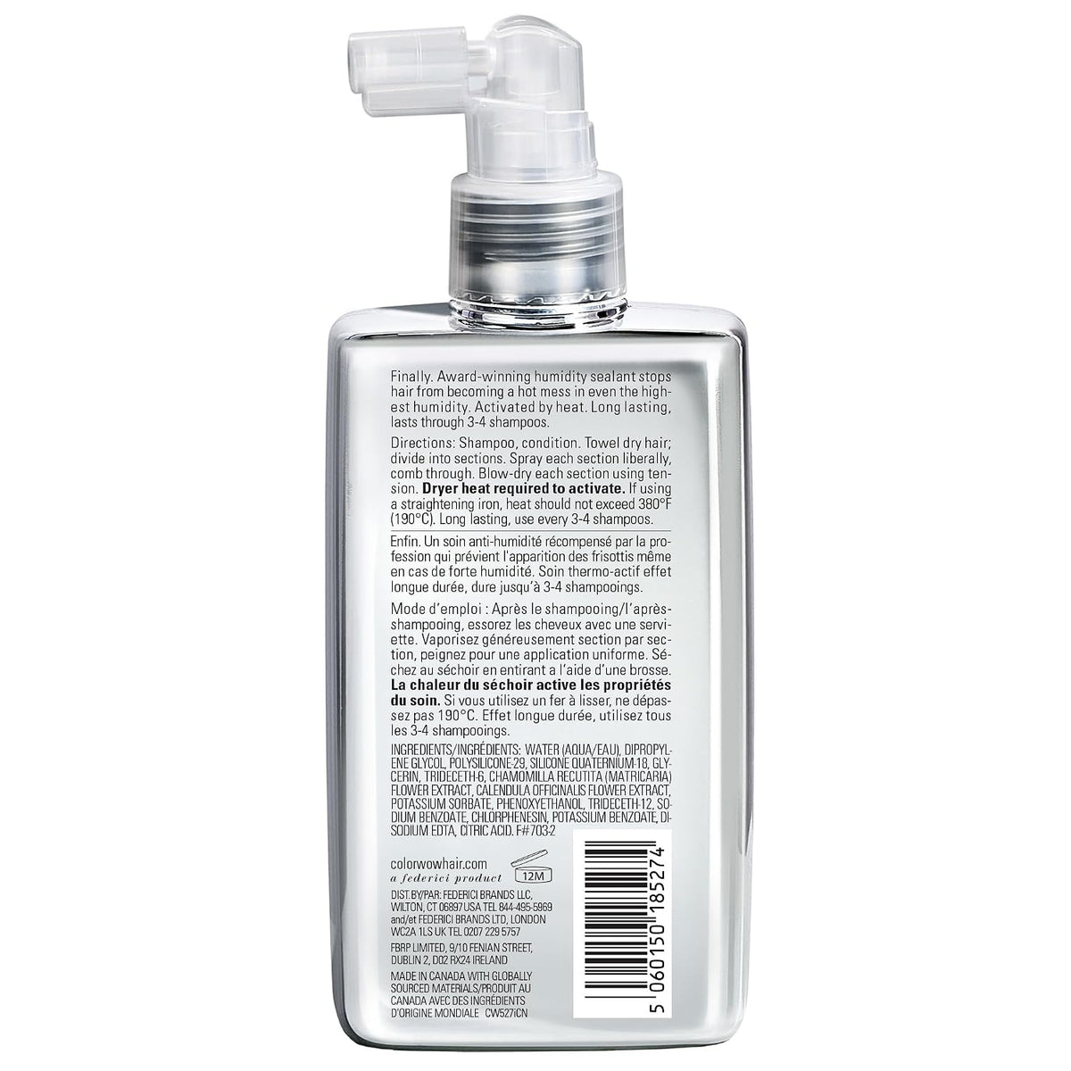 Anti-frizz styling spray for smooth blow-dried hair
