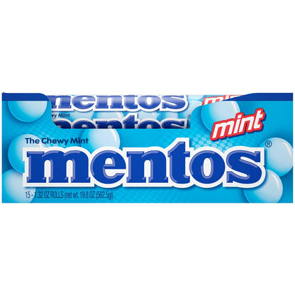 MENTOS Chewy Mint rolls no synthetic colors