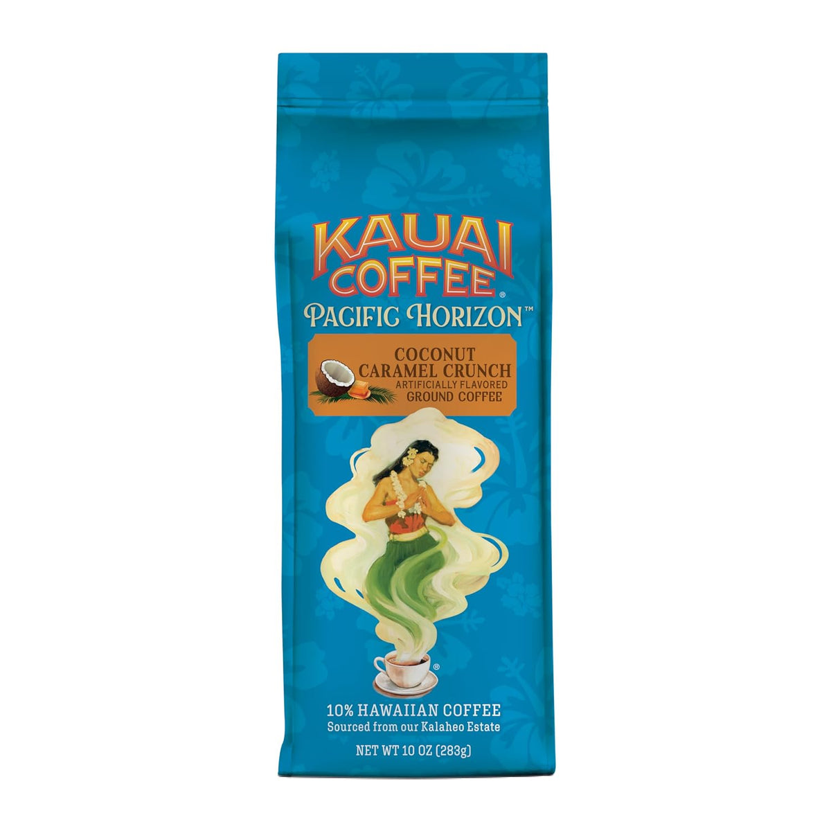 Kauai Coffee flavored ground coffee bag