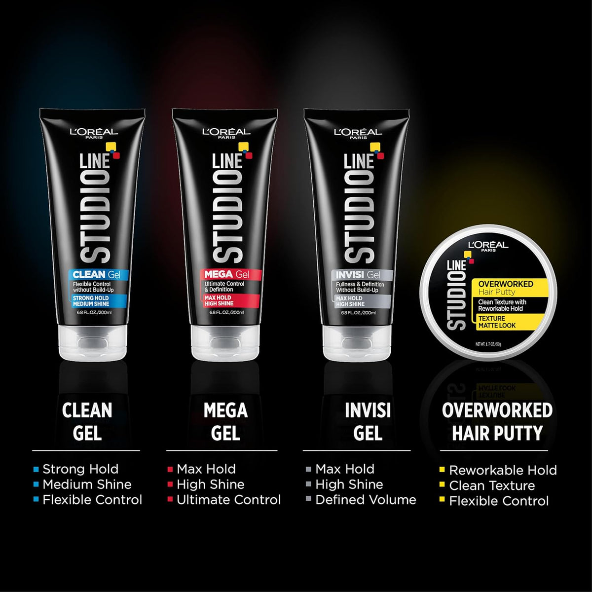 Strong hold gel for medium length hairstyles