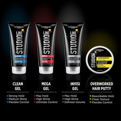 Strong hold gel for medium length hairstyles