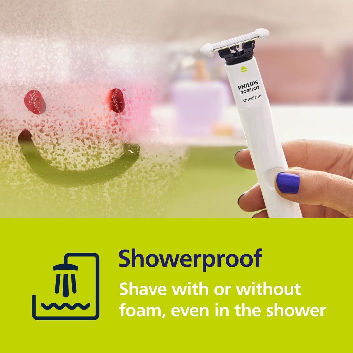 Rechargeable intimate shaver for wet or dry grooming