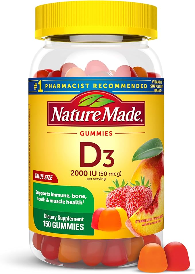 Nature Made Vitamin D3 2000 IU gummies bottle
