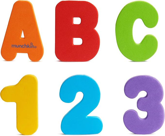 Munchkin foam bath letters and numbers toddler bath toys