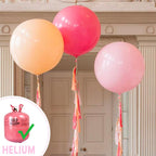 Elegant pink balloons for event styling