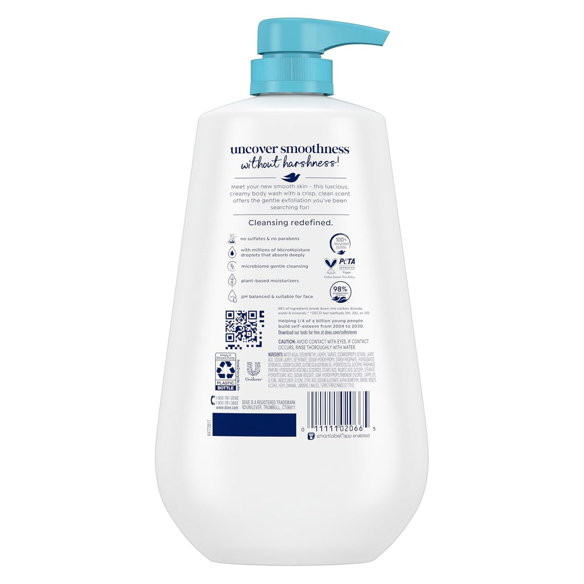 Dove body wash for soft smooth-feeling skin