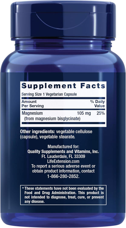 Life Extension magnesium supplement vegetarian capsules