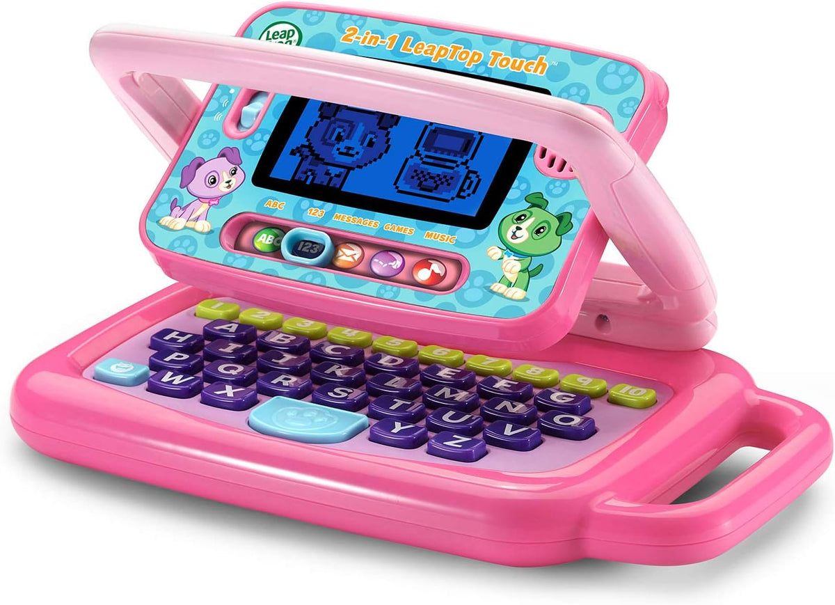 Electronic learning toy with keyboard and touch screen