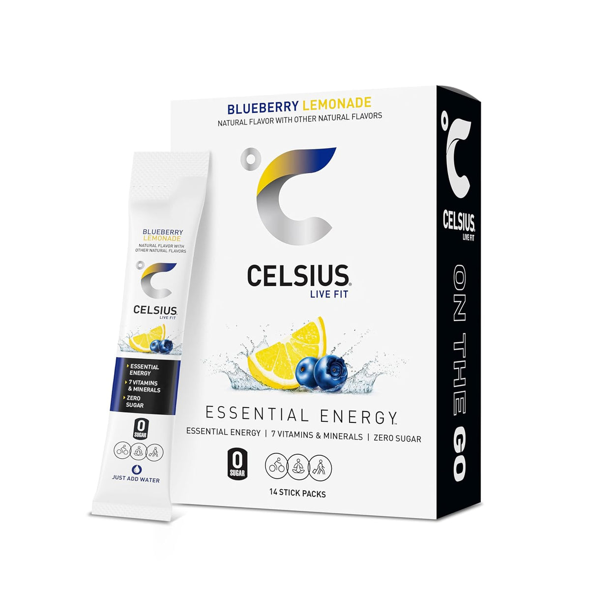 CELSIUS On The Go Blueberry Lemonade 14 stick box