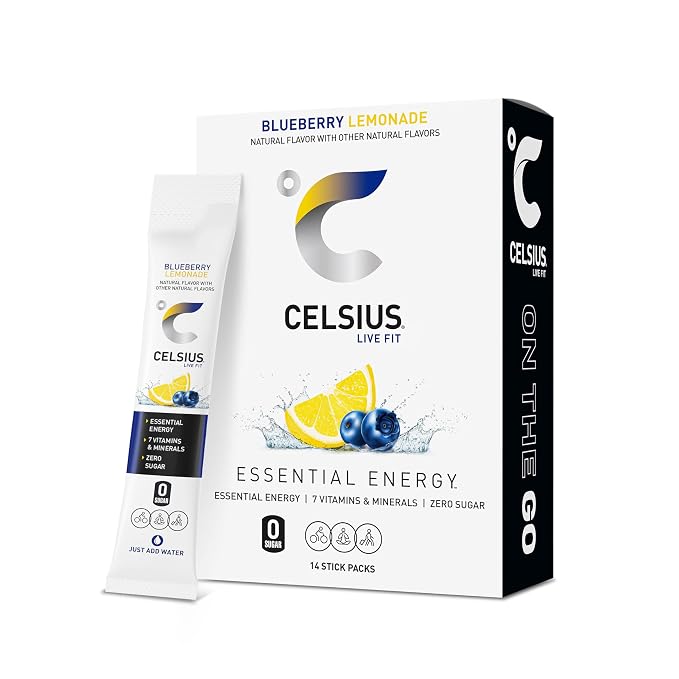 CELSIUS Blueberry Lemonade sugar free energy drink mix pack