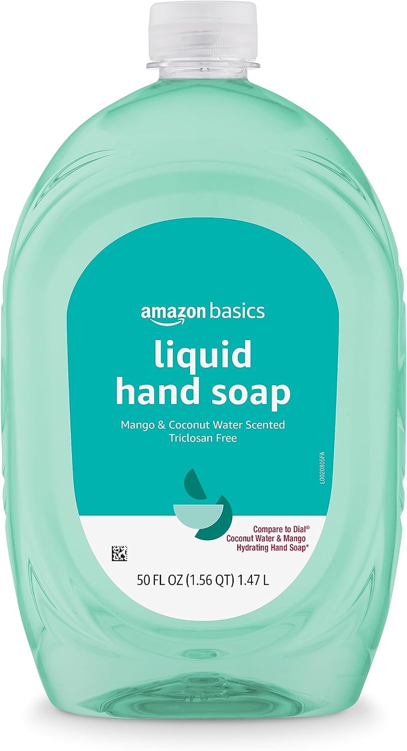 50 fl oz Amazon Basics hand soap refill bottle