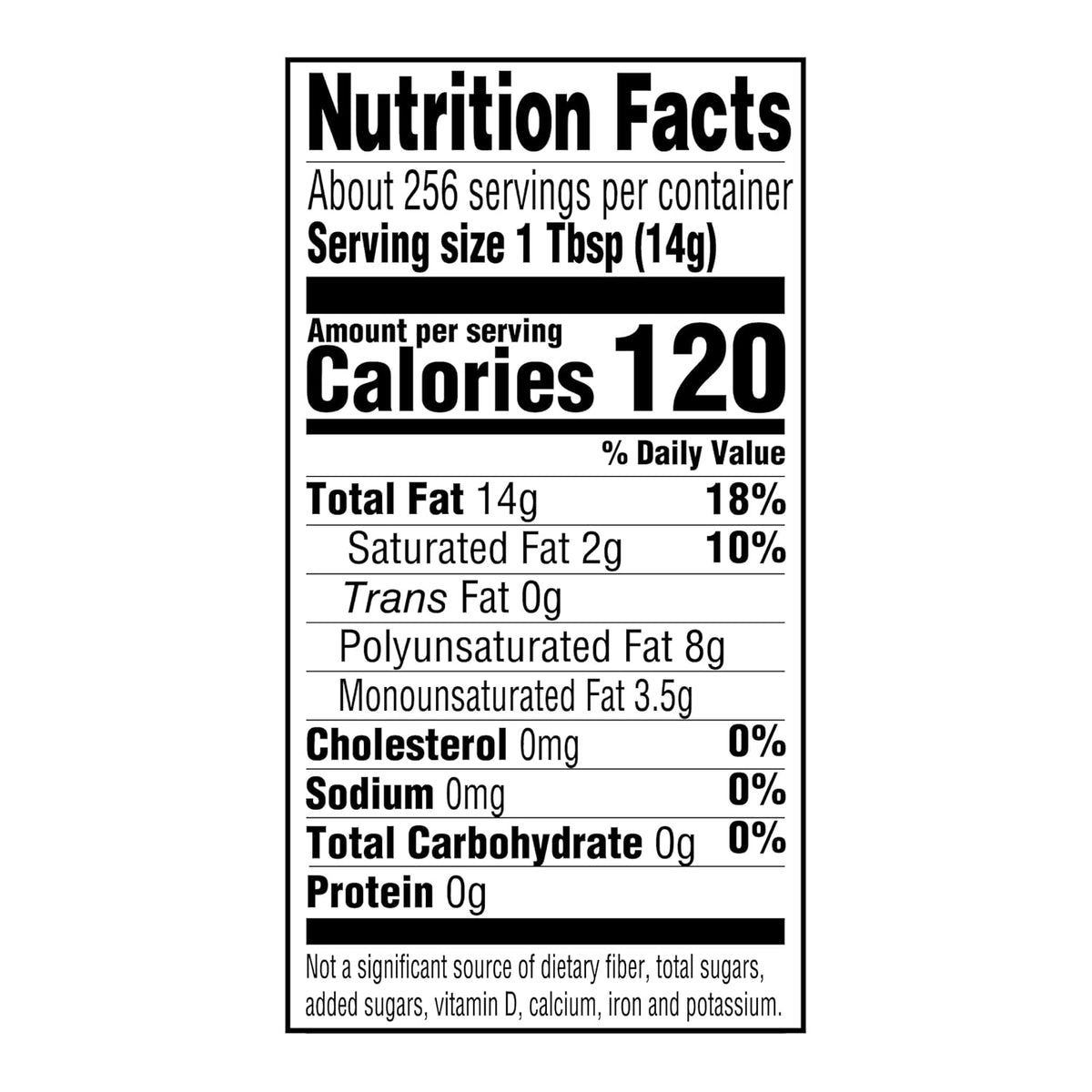 Large pantry size vegetable oil bottle