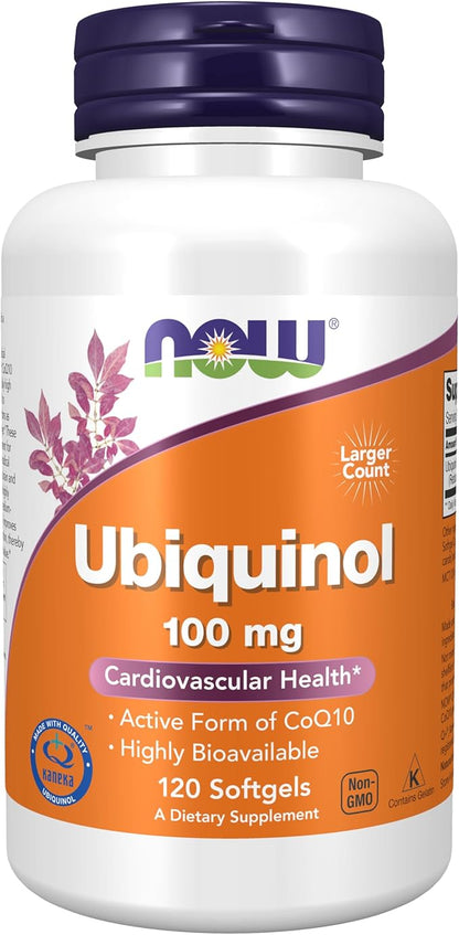 NOW Ubiquinol 100 mg 120 softgels supplement