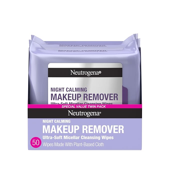 Neutrogena Night Calming Makeup Remover Face Wipes twin pack
