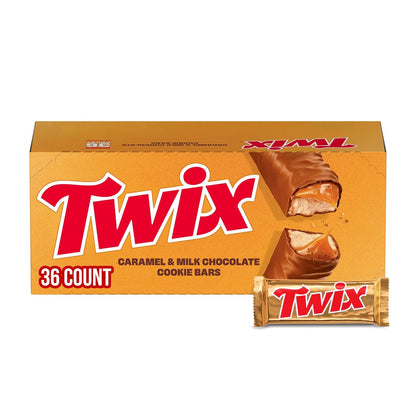 TWIX caramel cookie chocolate candy bars 36 count pack