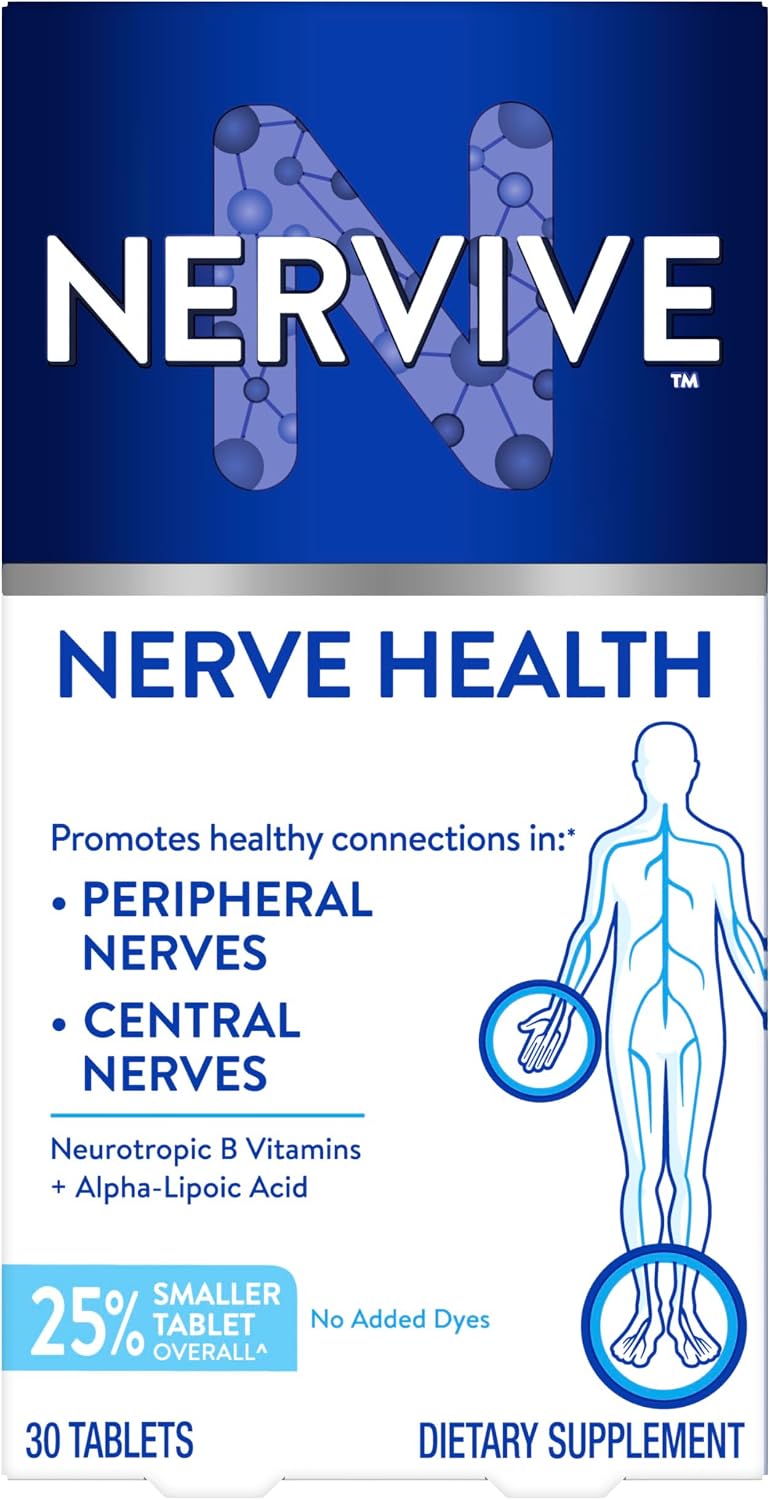 Nervive nerve health supplement with 30 tablets