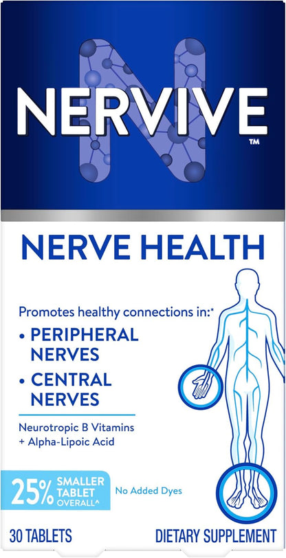 Nervive nerve health supplement with 30 tablets