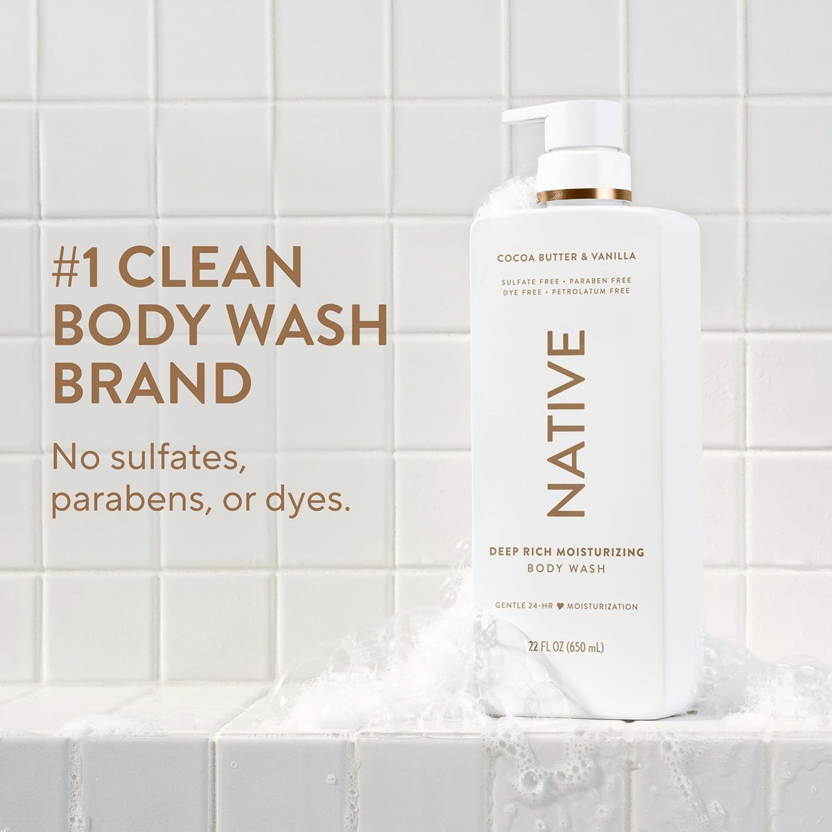 Sulfate-free paraben-free Native body wash for dry skin
