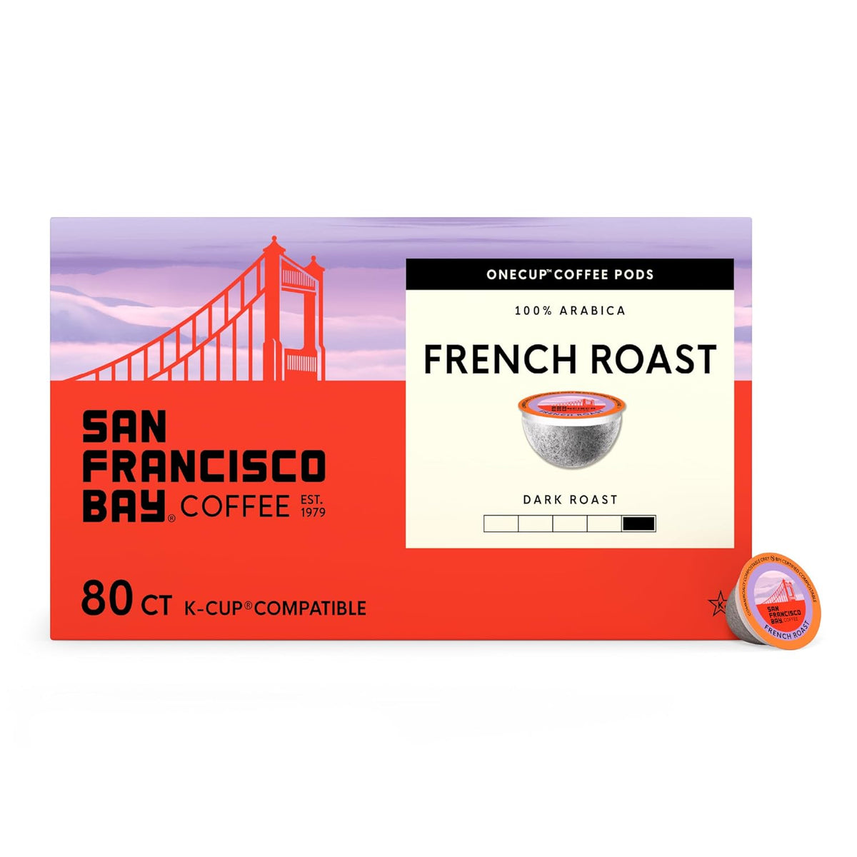 80 count San Francisco Bay French Roast coffee pods