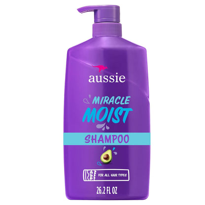 Aussie Miracle Moist shampoo with avocado and jojoba oil