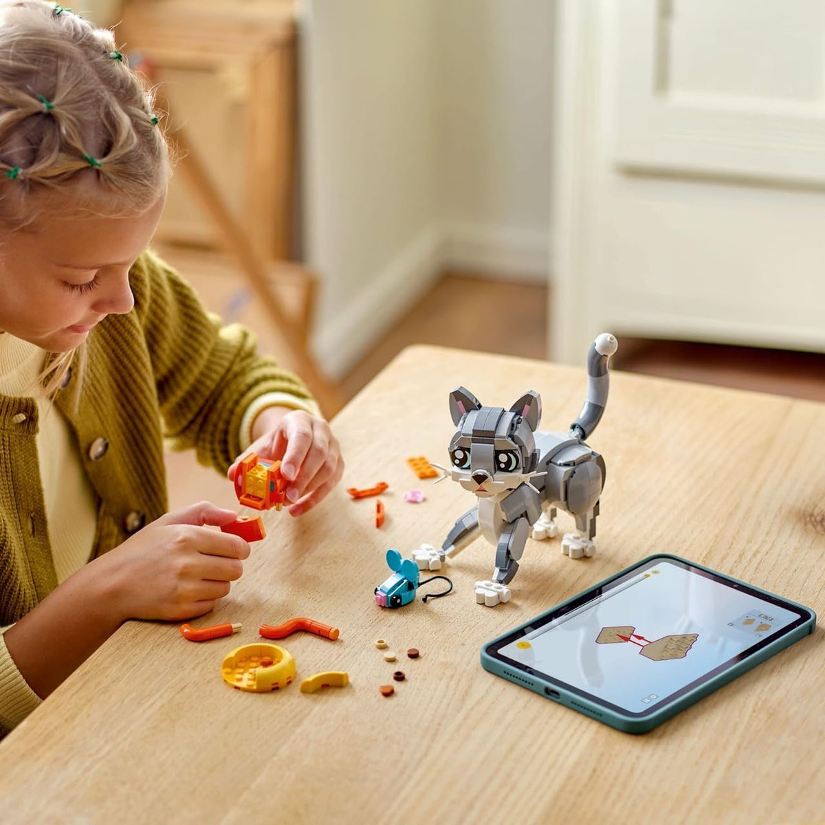 LEGO Creator dog figurine build with bone