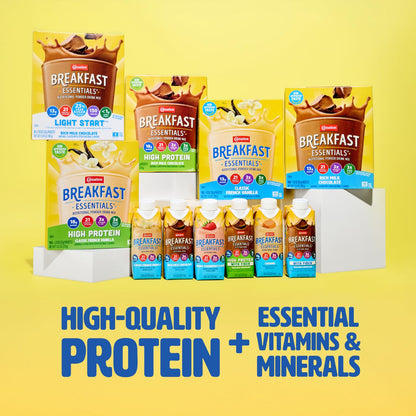 Carnation Breakfast Essentials nutritional powder drink mix packaging