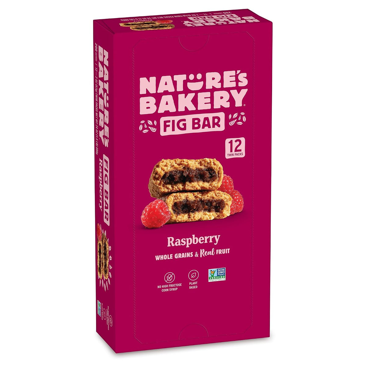 Raspberry whole wheat fig bars with real fruit