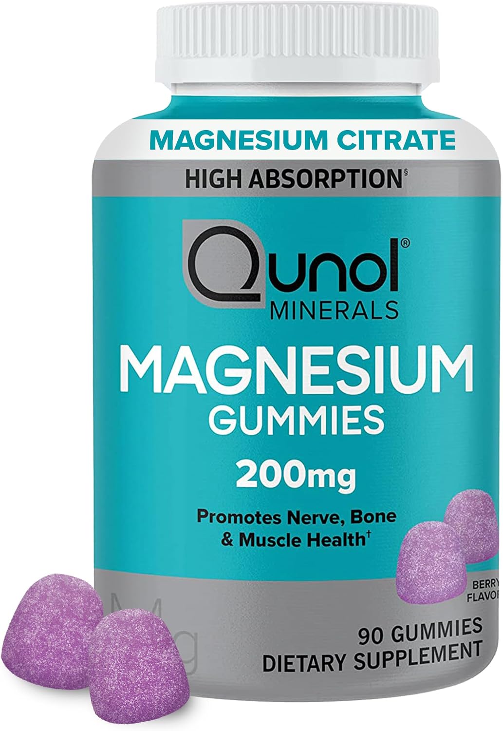 Qunol vegetarian magnesium citrate gummies supplement